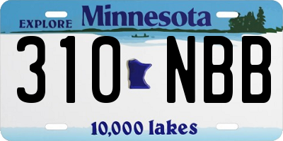 MN license plate 310NBB