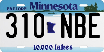 MN license plate 310NBE