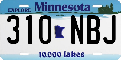 MN license plate 310NBJ