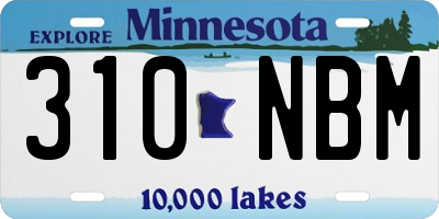 MN license plate 310NBM