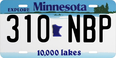 MN license plate 310NBP