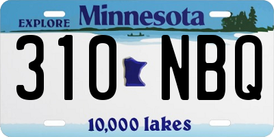 MN license plate 310NBQ