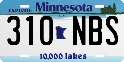 MN license plate 310NBS