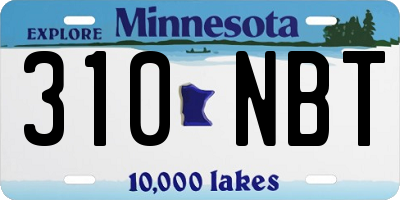 MN license plate 310NBT