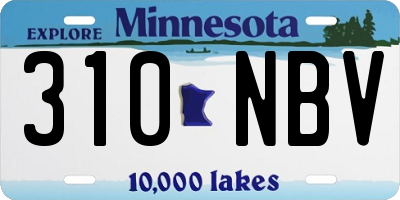 MN license plate 310NBV
