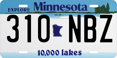 MN license plate 310NBZ