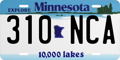 MN license plate 310NCA