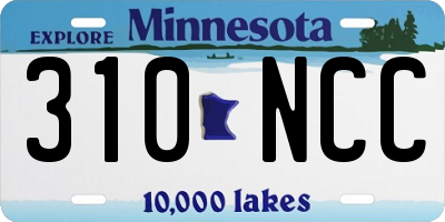 MN license plate 310NCC
