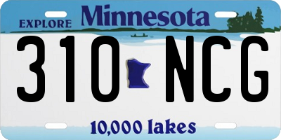 MN license plate 310NCG