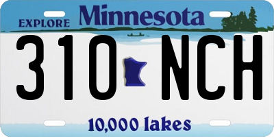 MN license plate 310NCH