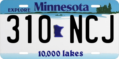MN license plate 310NCJ