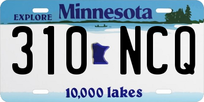 MN license plate 310NCQ