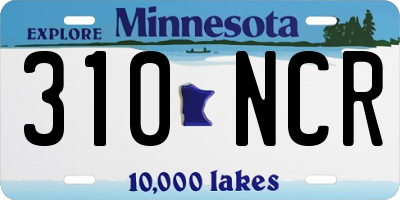MN license plate 310NCR