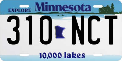 MN license plate 310NCT