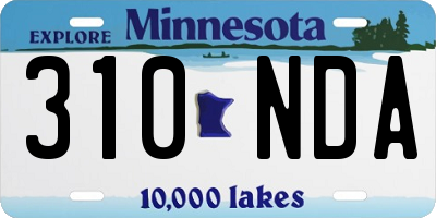 MN license plate 310NDA