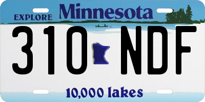 MN license plate 310NDF
