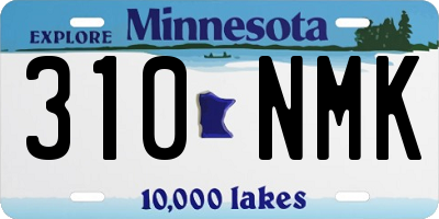 MN license plate 310NMK