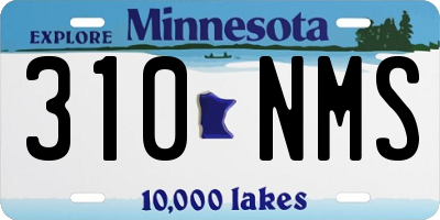 MN license plate 310NMS