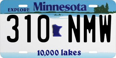 MN license plate 310NMW