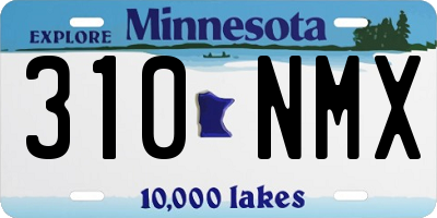 MN license plate 310NMX