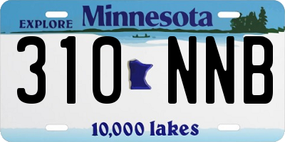 MN license plate 310NNB