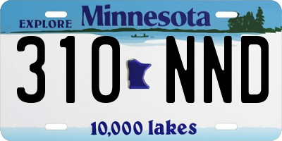 MN license plate 310NND