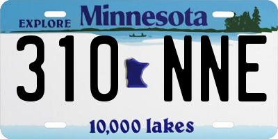 MN license plate 310NNE