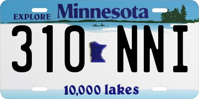 MN license plate 310NNI