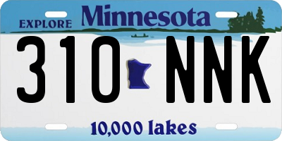 MN license plate 310NNK