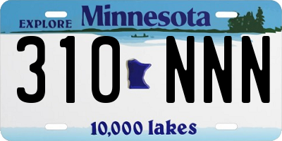 MN license plate 310NNN