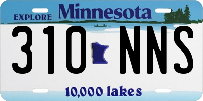 MN license plate 310NNS