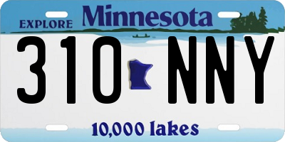 MN license plate 310NNY