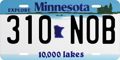 MN license plate 310NOB
