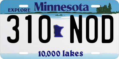 MN license plate 310NOD