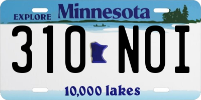 MN license plate 310NOI