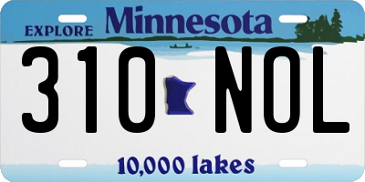 MN license plate 310NOL