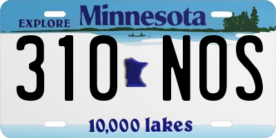 MN license plate 310NOS