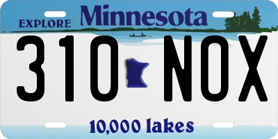 MN license plate 310NOX