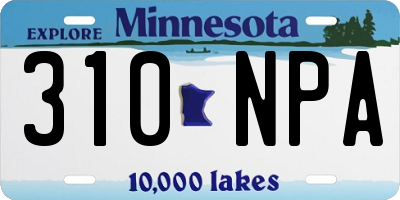 MN license plate 310NPA