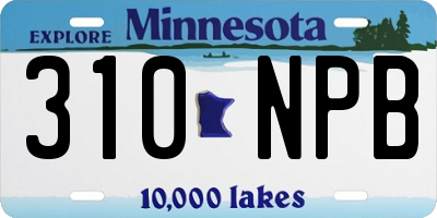 MN license plate 310NPB