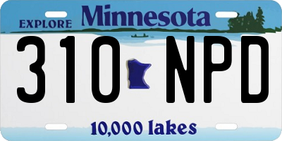 MN license plate 310NPD