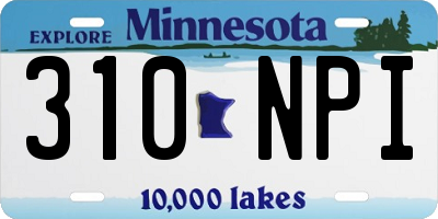 MN license plate 310NPI