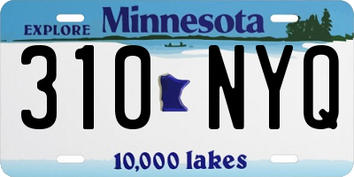 MN license plate 310NYQ