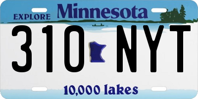 MN license plate 310NYT
