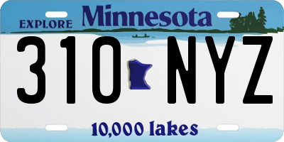 MN license plate 310NYZ