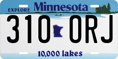 MN license plate 310ORJ