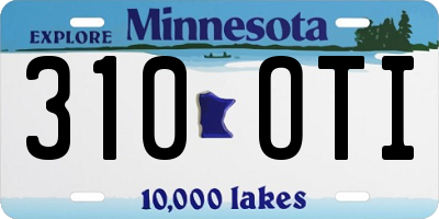 MN license plate 310OTI