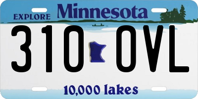 MN license plate 310OVL