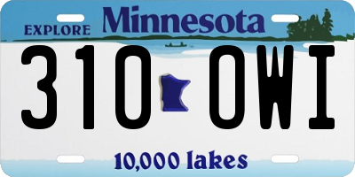 MN license plate 310OWI