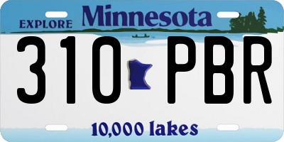 MN license plate 310PBR
